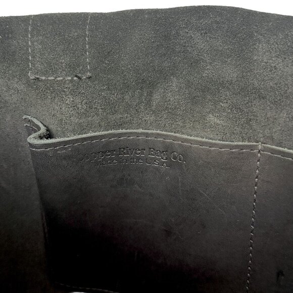 Copper River Bag Large Voyager Laptop Briefcase Black Leather Messenger 17" - Picture 10 of 16